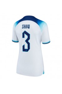 Engeland Luke Shaw #3 Voetbaltruitje Thuis tenue Dames WK 2022 Korte Mouw